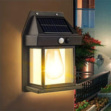 Solar outdoor wall light